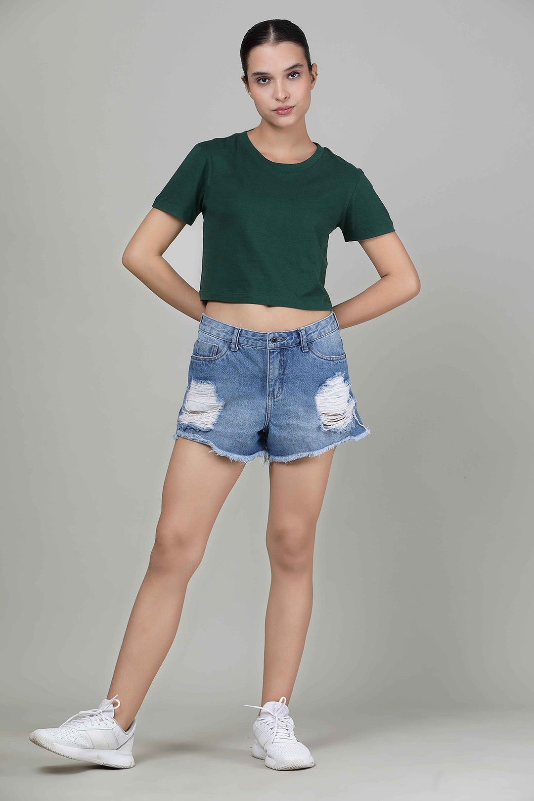 Bottle Green - Crop Top