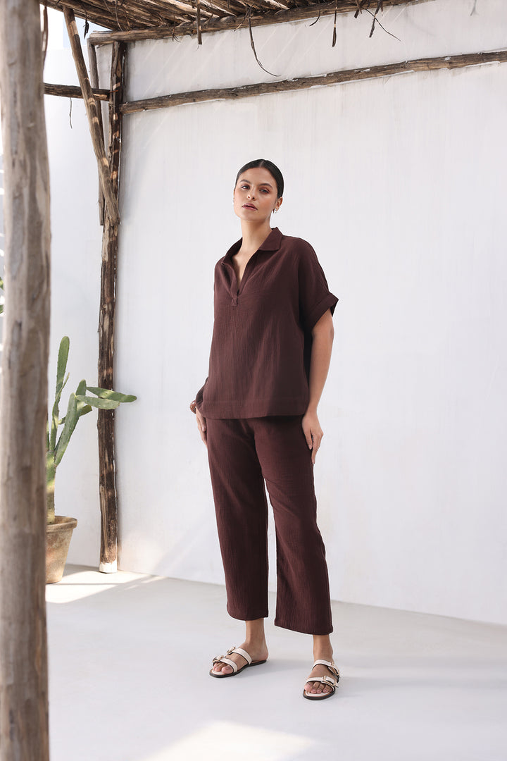 Lavasa Co-ord Set: Coco Brown