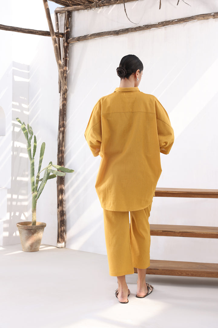 LIORA CO-ORD SET- MUSTARD