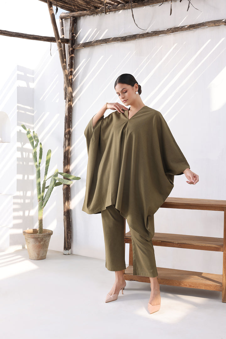 OISHI KAFTAAN SET- OLIVE