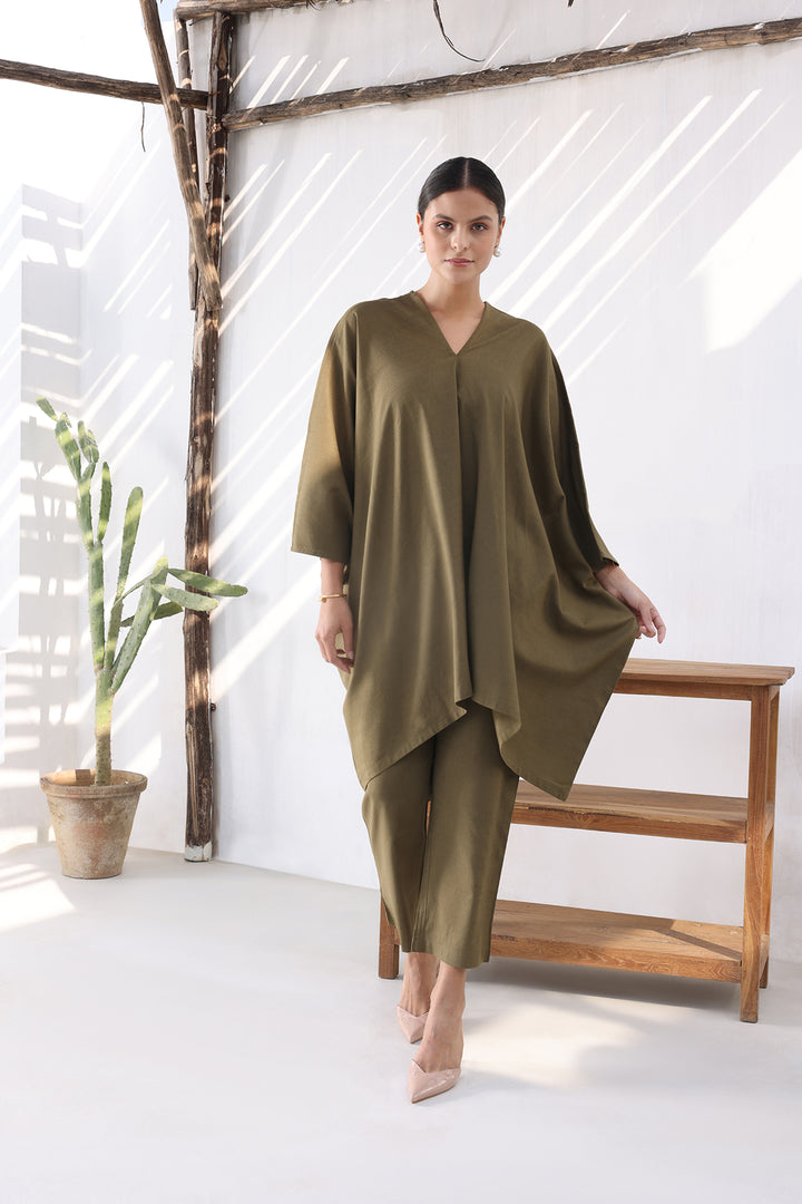 OISHI KAFTAAN SET- OLIVE