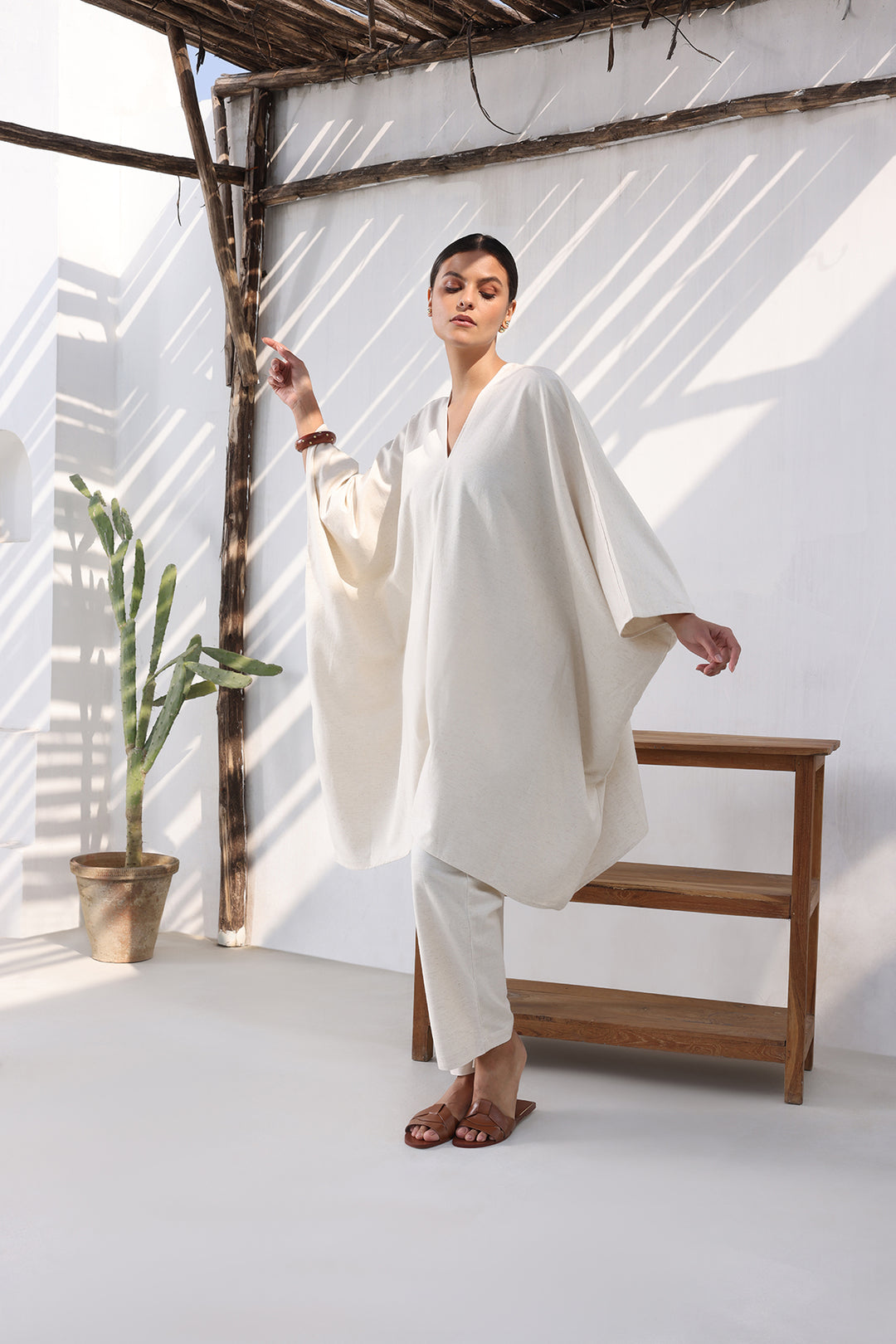 OISHI KAFTAAN SET- NATURAL