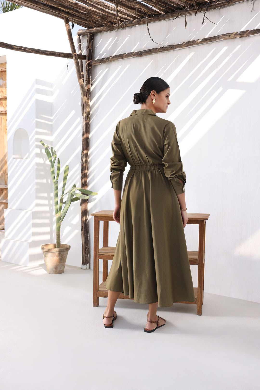 GRACE DRESS- OLIVE