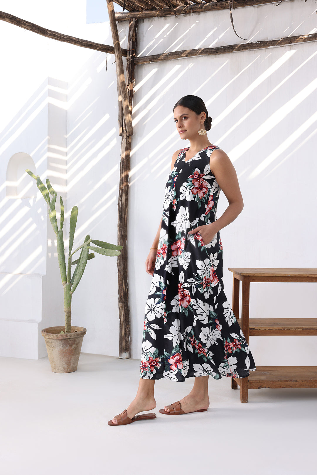 BLOOM DRESS - BLACK PRINT