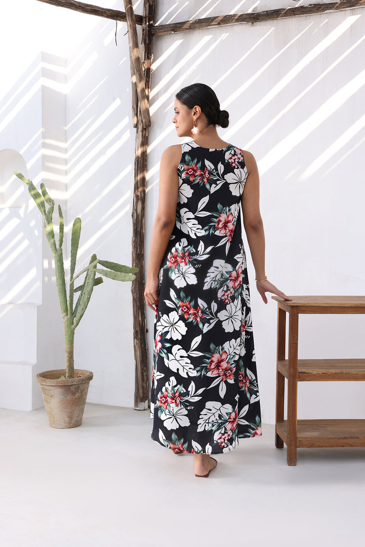 BLOOM DRESS - BLACK PRINT