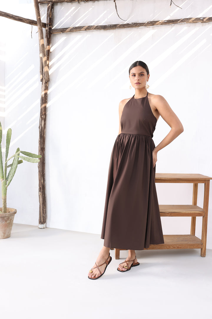 FLORIN DRESS- MOCHA MUSE