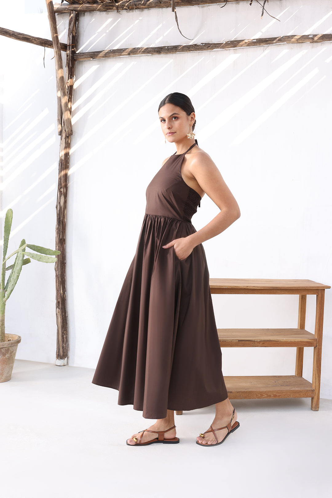 FLORIN DRESS- MOCHA MUSE