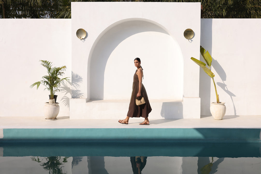 FLORIN DRESS- MOCHA MUSE