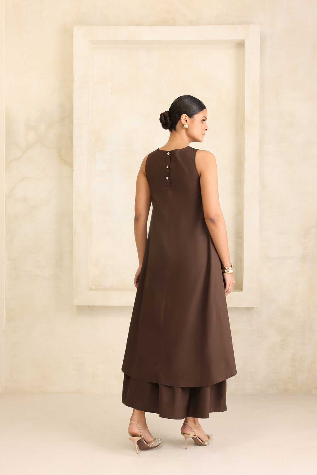 IRIS DOUBLE LAYERED DRESS- MOCHA MUSE