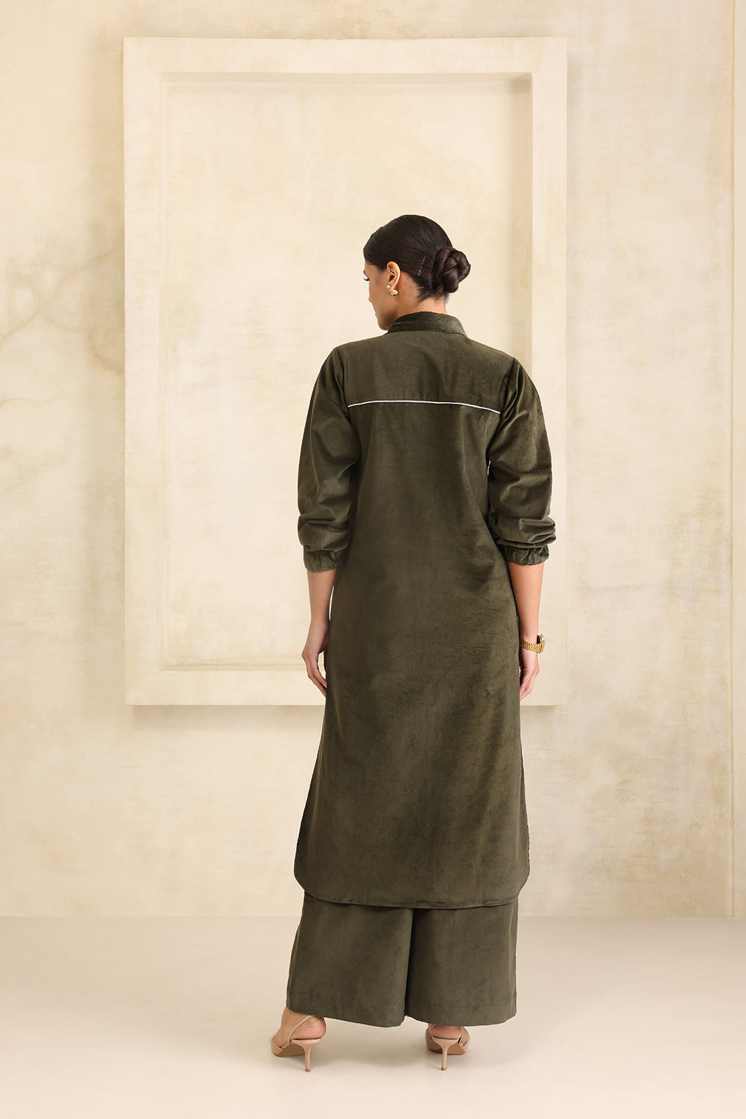 NICOLE CORDUROY SET- OLIVE