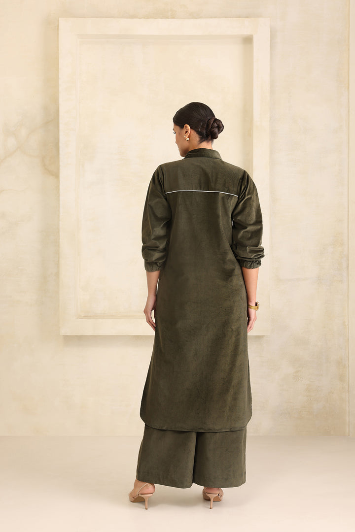 NICOLE CORDUROY SET- OLIVE