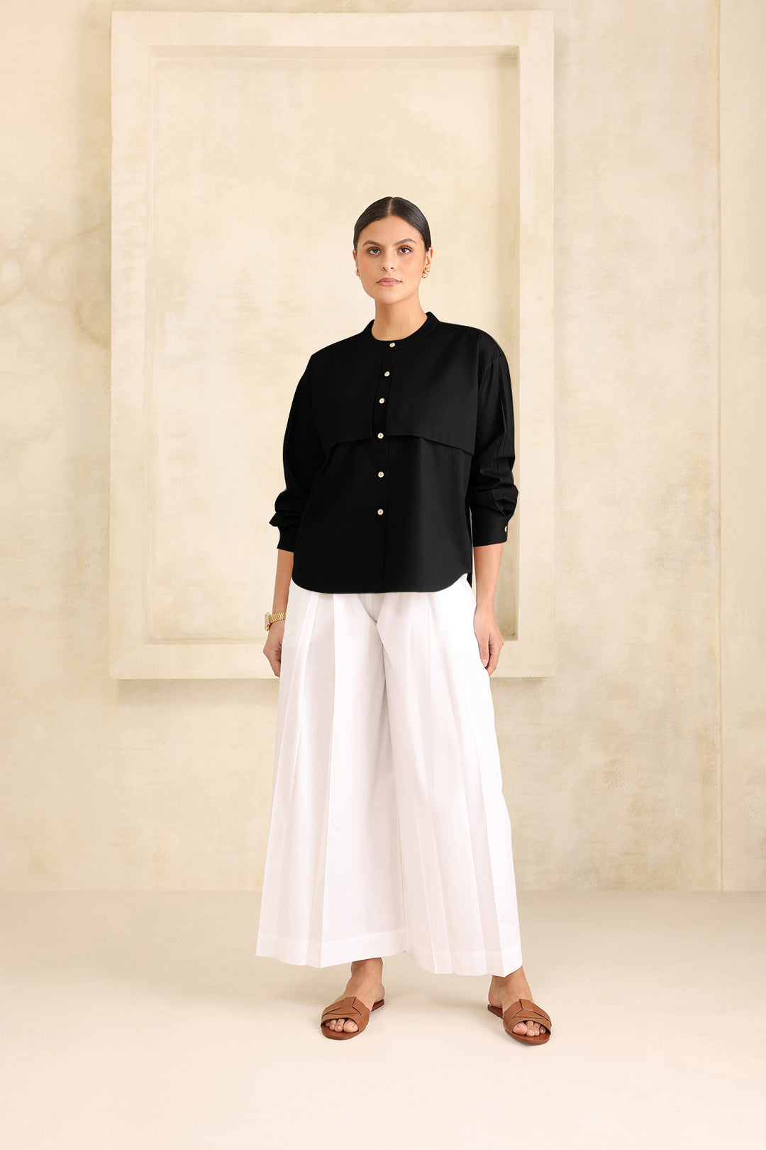CIRRUS OVERSIZE SHIRT- BLACK