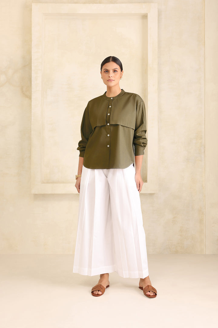 CIRRUS OVERSIZE SHIRT- OLIVE