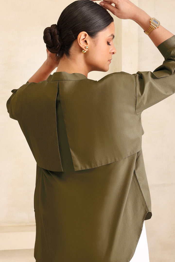 CIRRUS OVERSIZE SHIRT- OLIVE