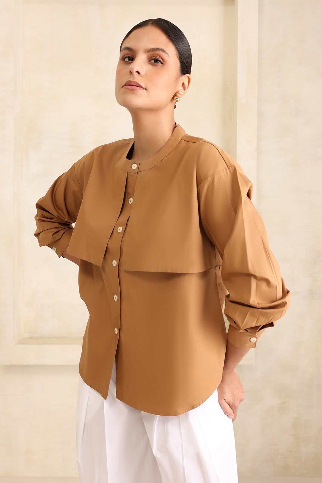 CIRRUS OVERSIZE SHIRT- KHAKI