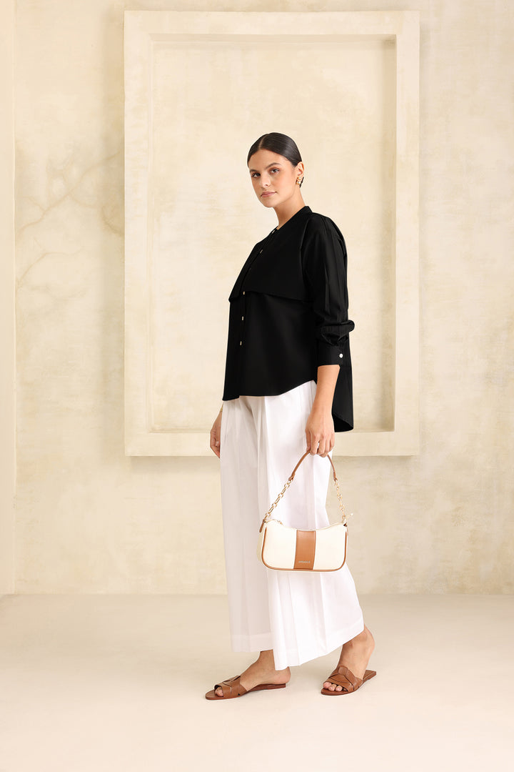 CIRRUS OVERSIZE SHIRT- BLACK