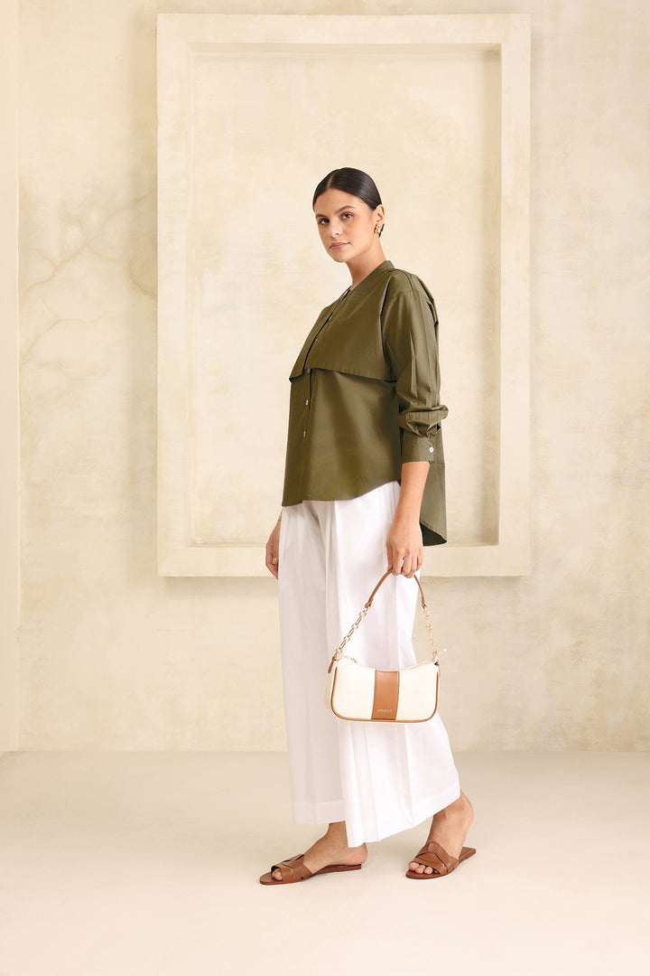 CIRRUS OVERSIZE SHIRT- OLIVE