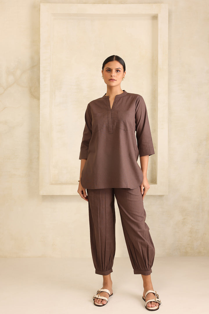 VIVA CO-ORD SET- BROWN