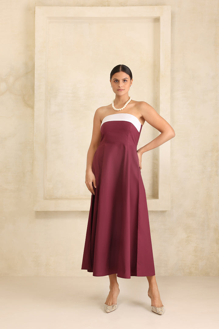 Lyla Dress: Burgundy