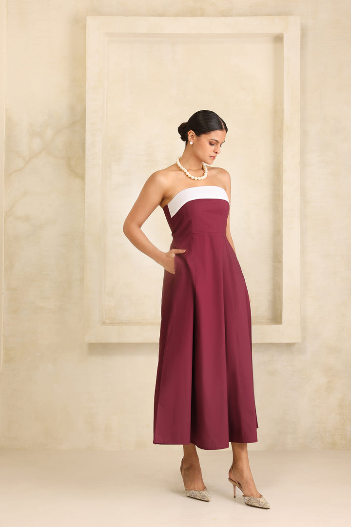 Lyla Dress: Burgundy