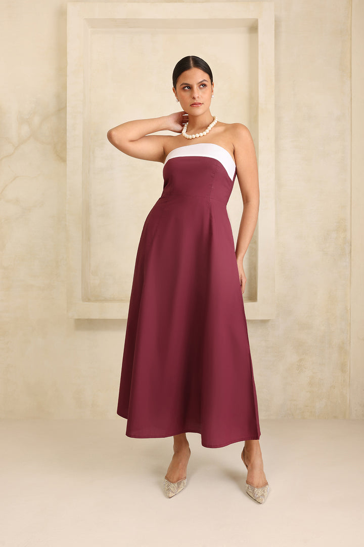 Lyla Dress: Burgundy