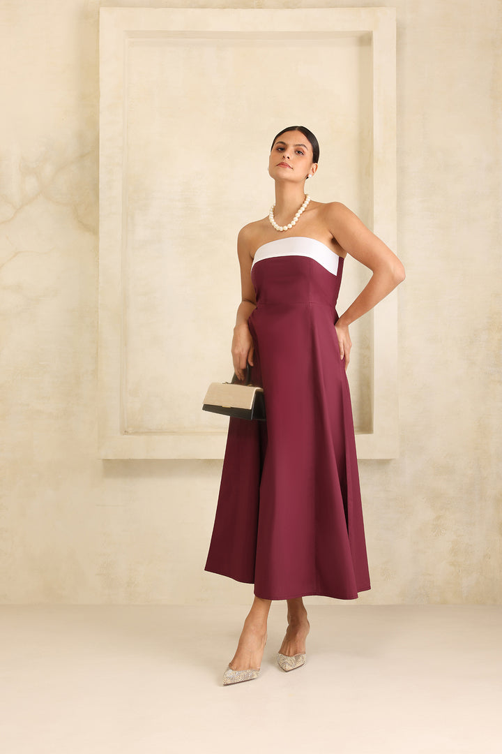 Lyla Dress: Burgundy
