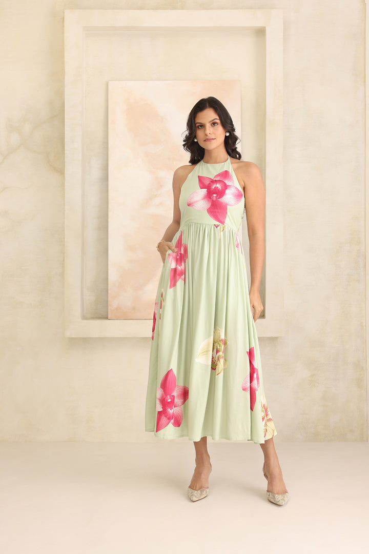 FLORIN DRESS- MINT FLORAL