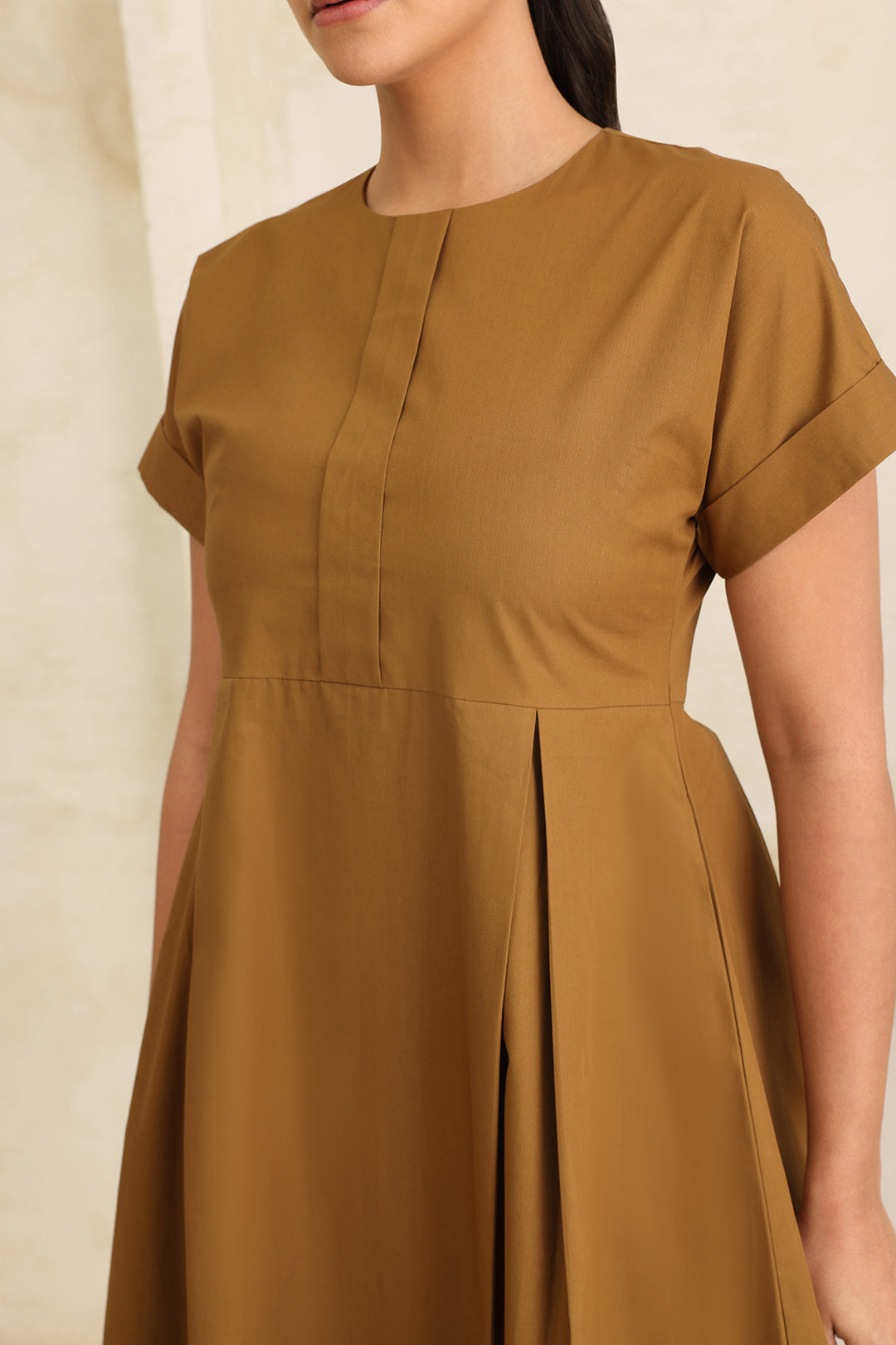 ELARA DRESS- GOLDEN KHAKI
