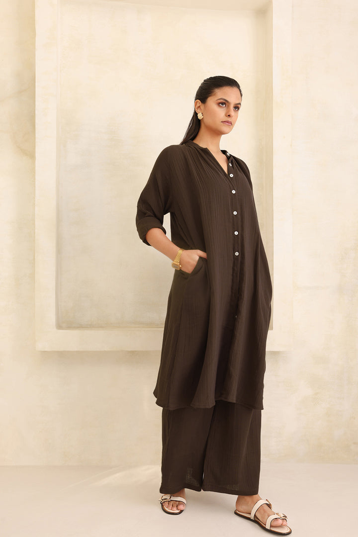 Leona Co-ord Set: Brown