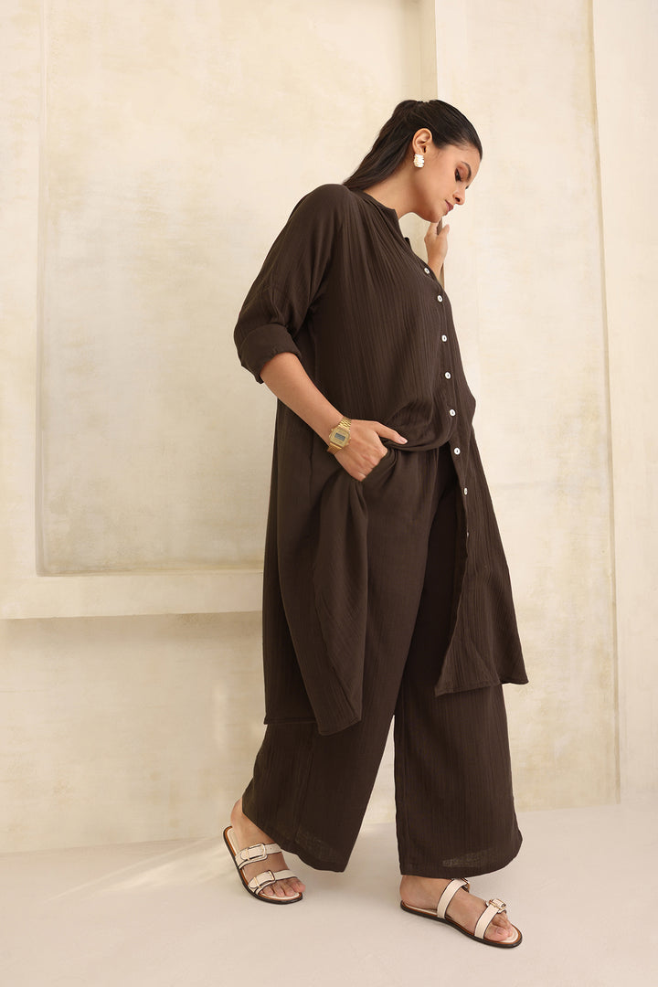 Leona Co-ord Set: Brown
