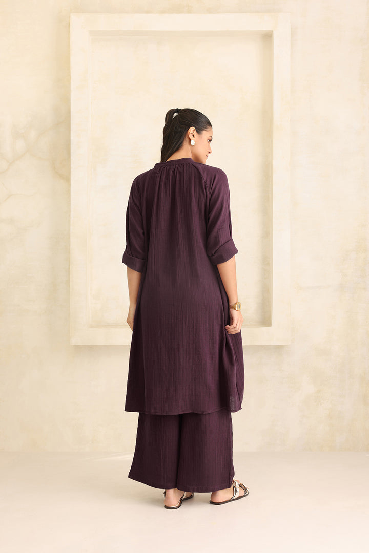 Leona Co-ord Set: Burgundy