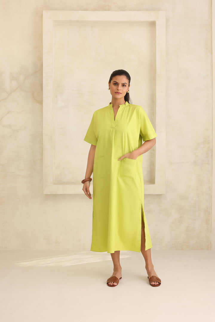 ZURI DRESS - LIME GREEN