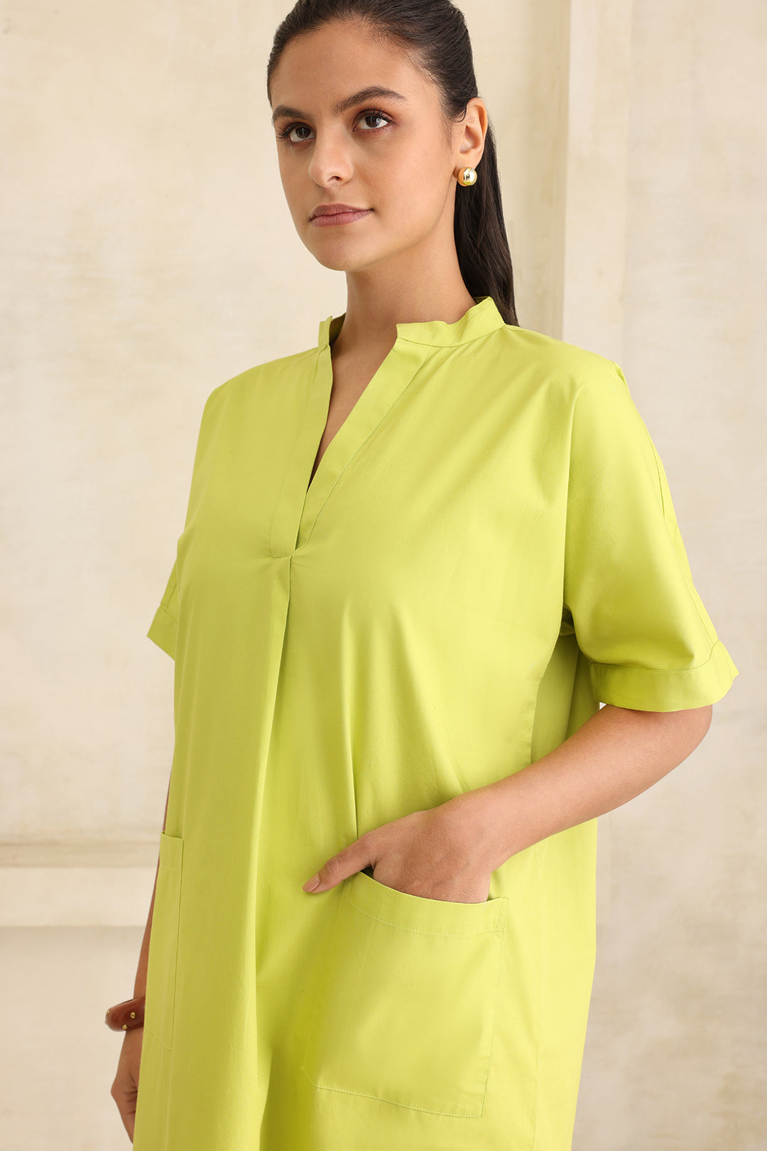 ZURI DRESS - LIME GREEN