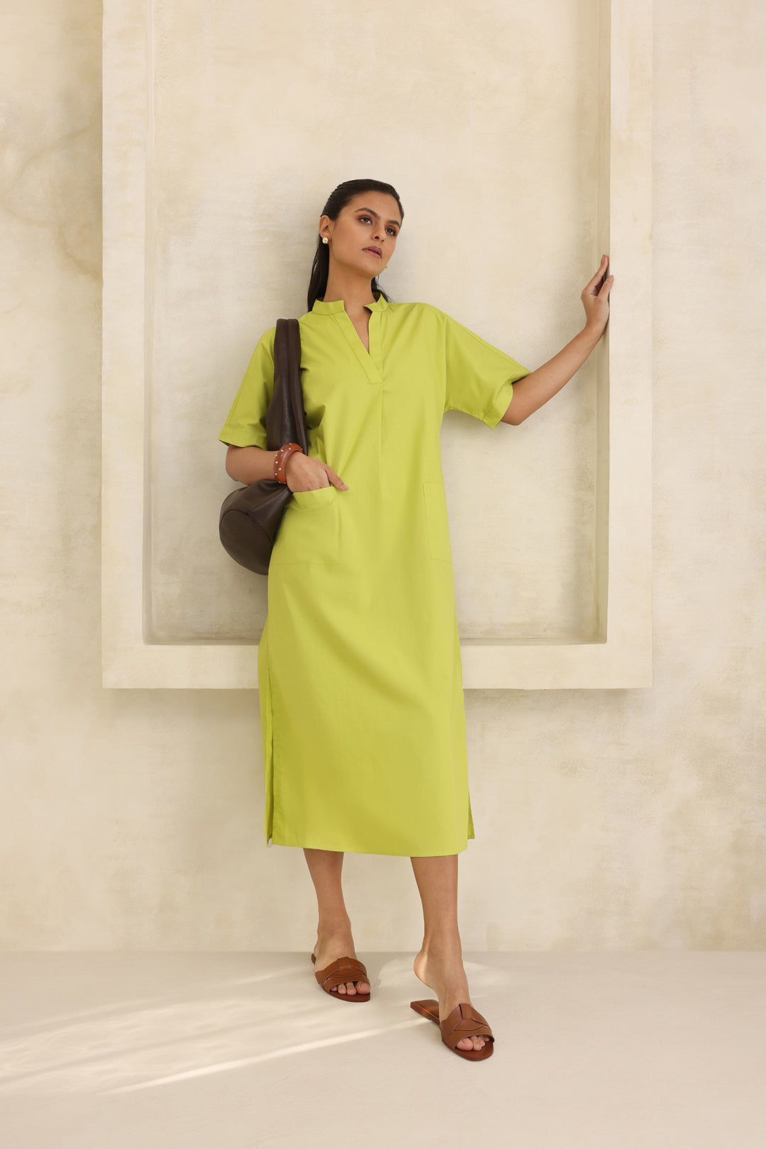 ZURI DRESS - LIME GREEN