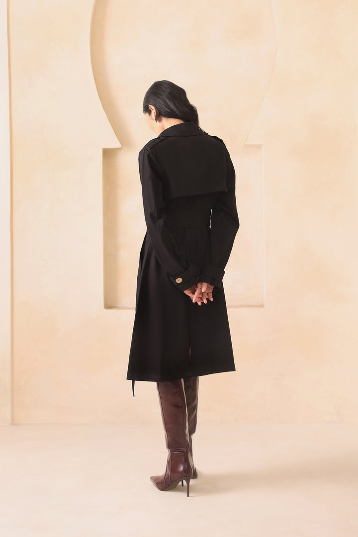 BLAIR TRENCH COAT- BLACK