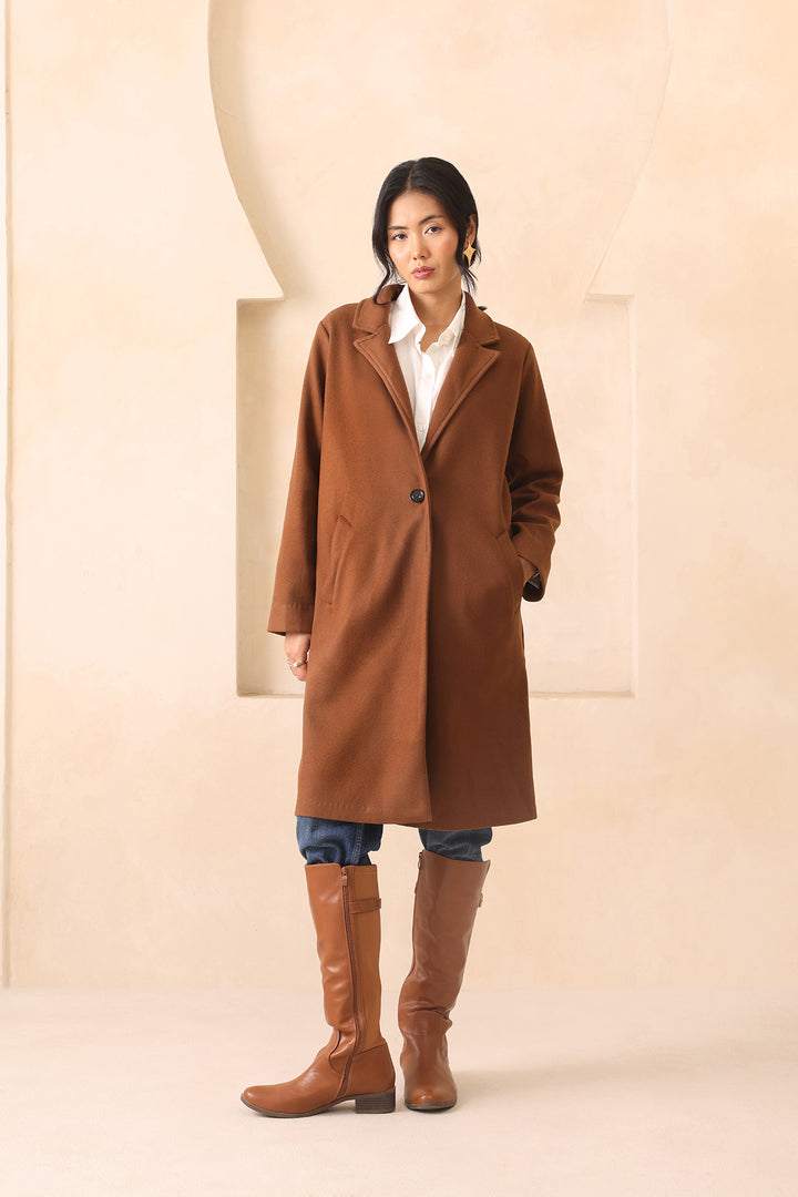 MUVAZO WOOL OVERCOAT- MOCHA MUSE