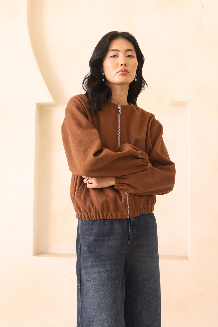 MARLOW BOMBER JACKET- MOCHA MUSE