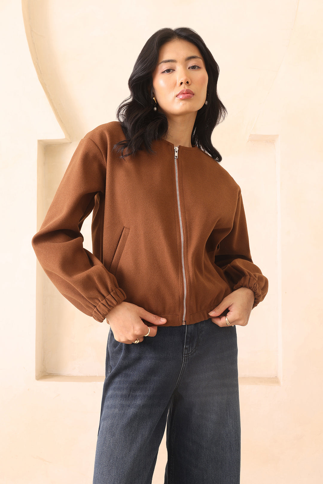 MARLOW BOMBER JACKET- MOCHA MUSE