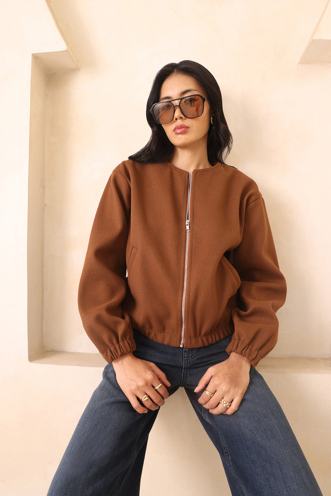 MARLOW BOMBER JACKET- MOCHA MUSE