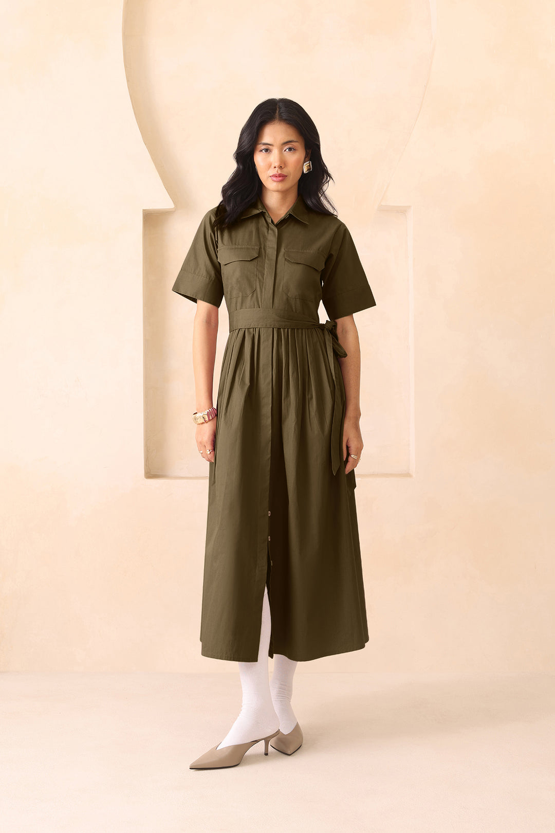 AZZURE DRESS - OLIVE
