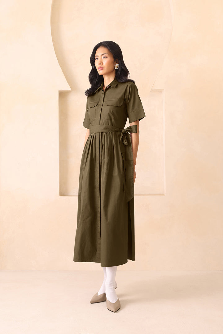 AZZURE DRESS - OLIVE