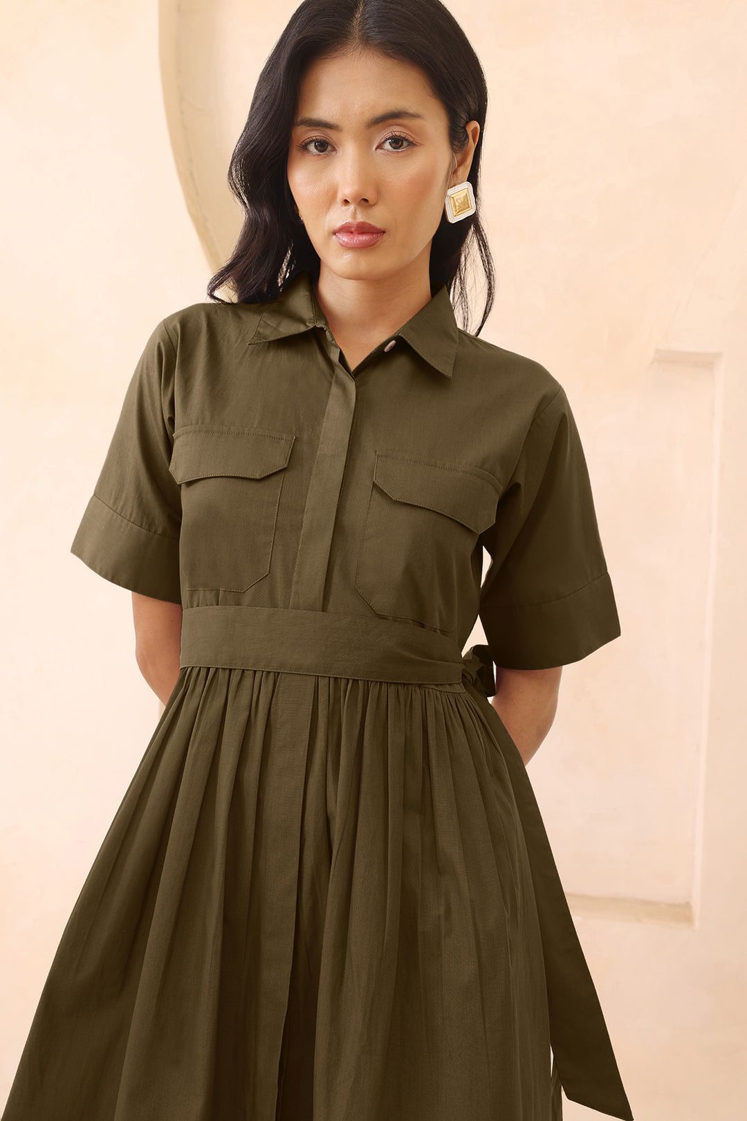 AZZURE DRESS - OLIVE
