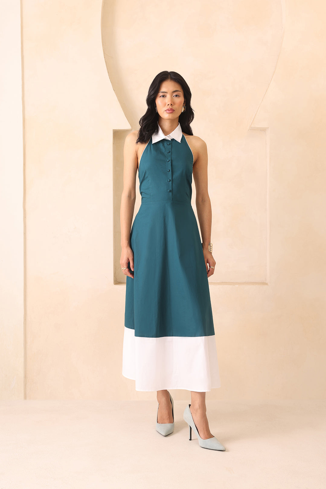 MARTINA DRESS- TEAL BLUE
