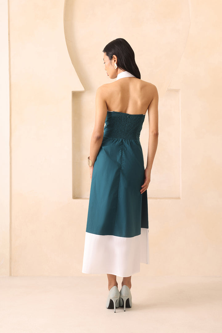 MARTINA DRESS- TEAL BLUE