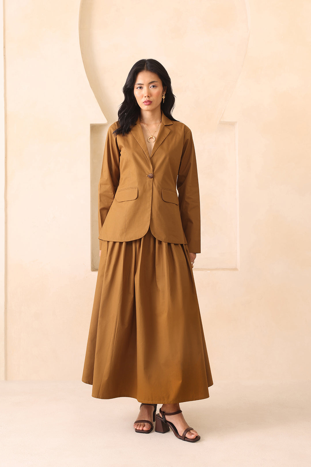 VALENTINO CO-ORD SET- GOLDEN KHAKI