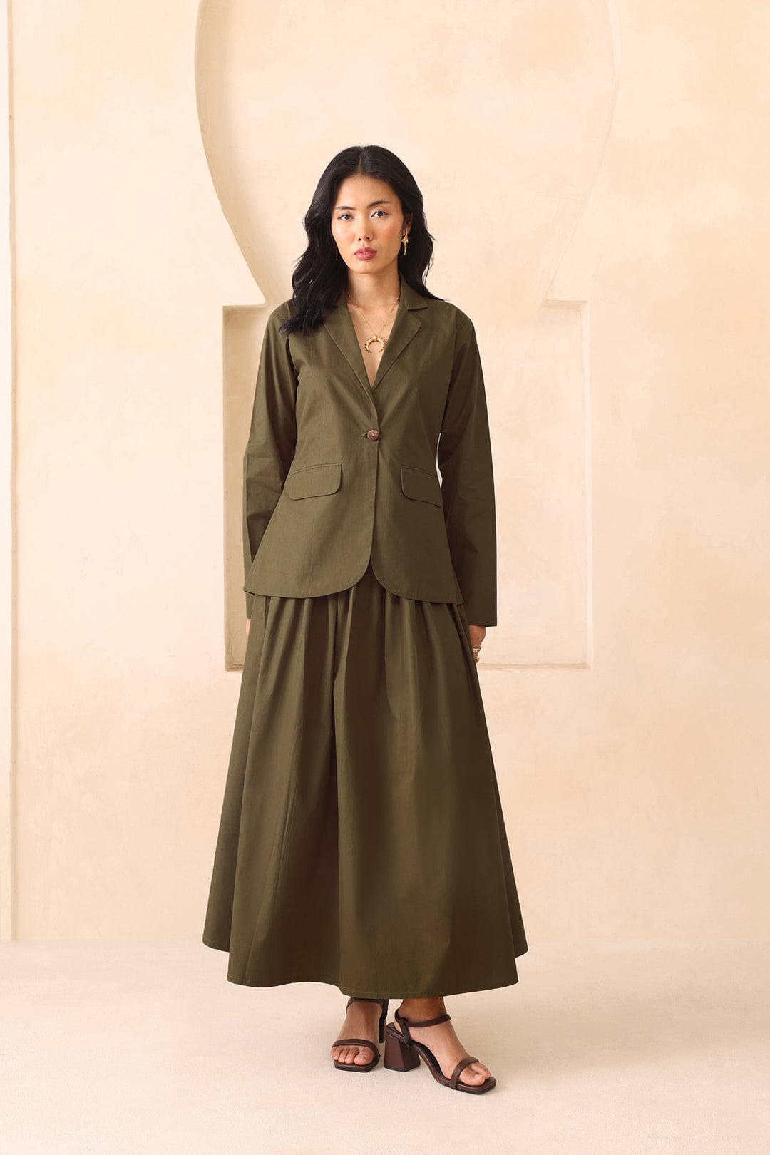 VALENTINO CO-ORD SET- OLIVE