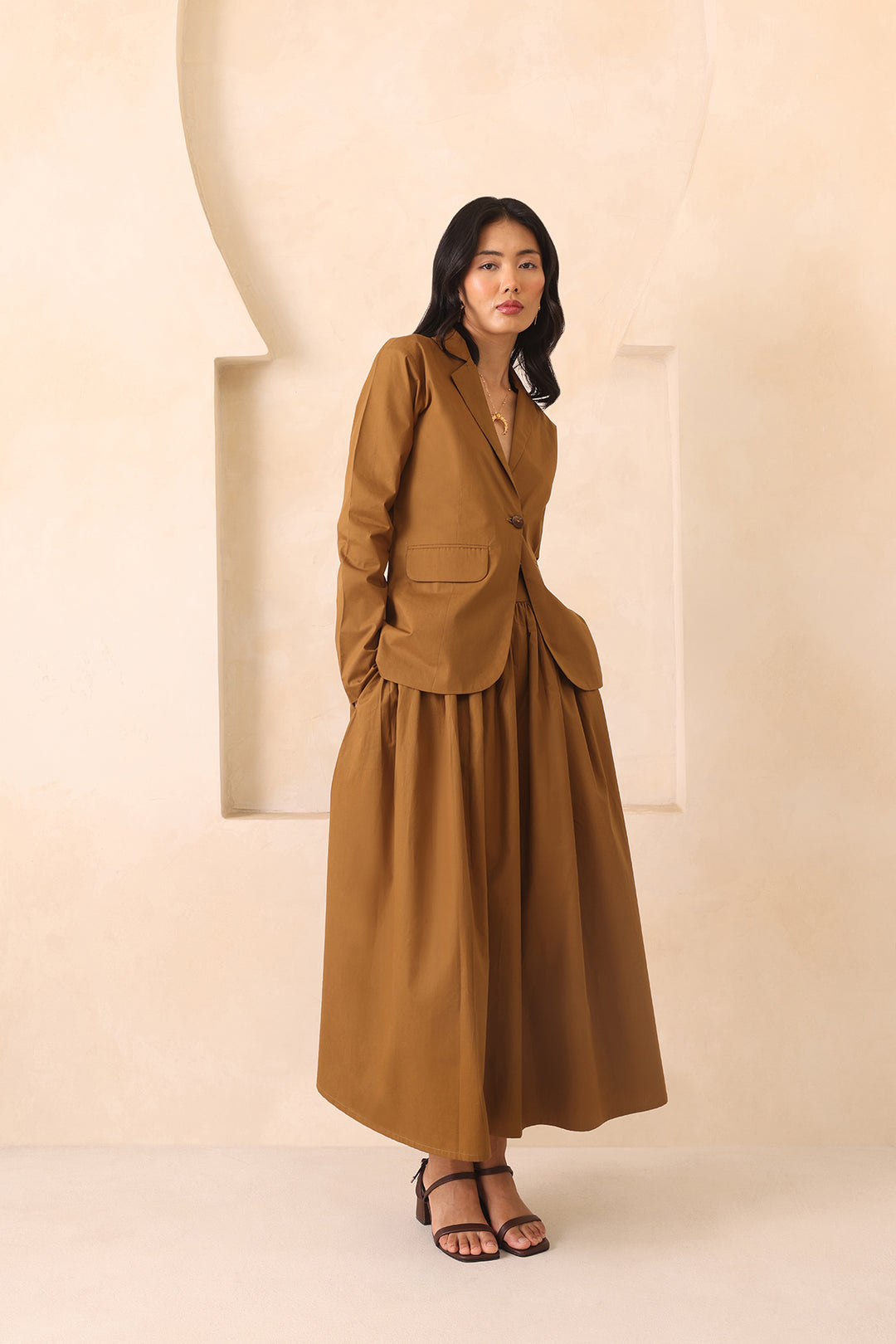VALENTINO CO-ORD SET- GOLDEN KHAKI