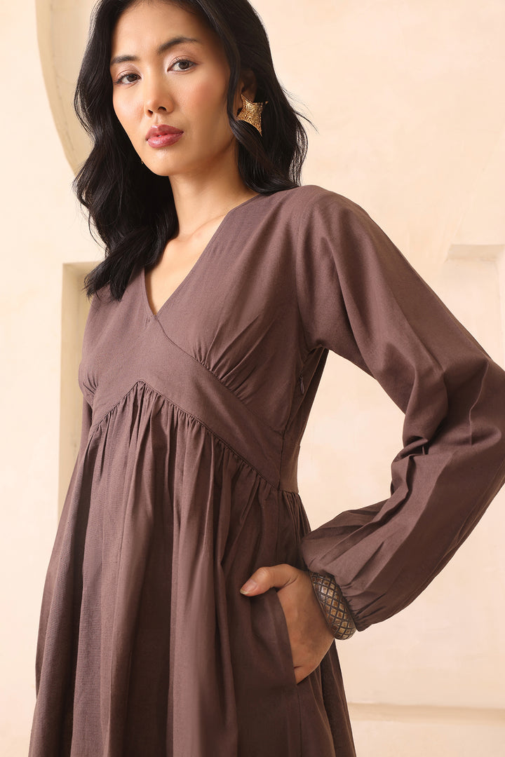 EVA DRESS- MOCHA MUSE