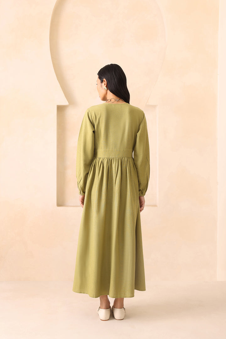 EVA DRESS- EARTHY GREEN