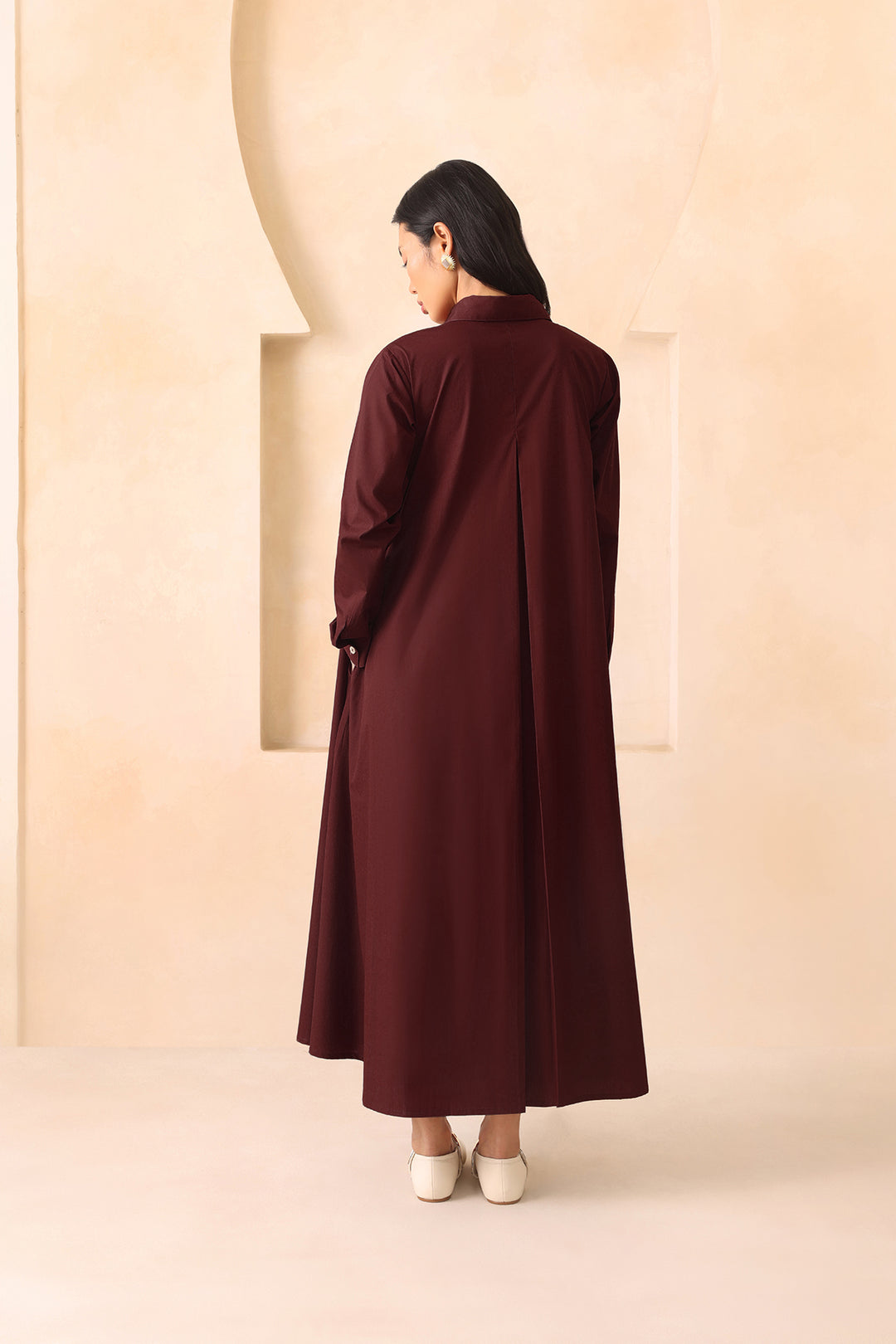 LEO SHIRT DRESS- Cranberry